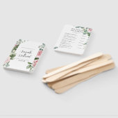 水彩ピンクフローラ結婚式 プログラム ハンドファン (組立なし)