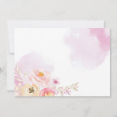 水彩ピンクフローラ聖体拝領 招待状 (裏面)