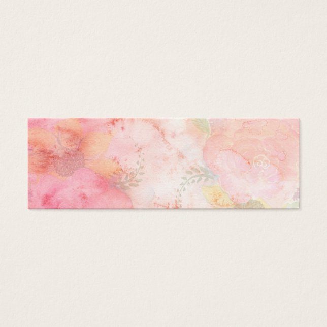 水彩ピンクフローラ背景 (正面)