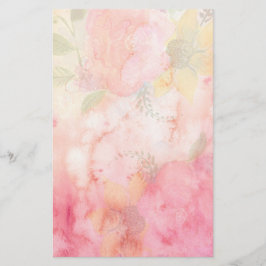 水彩ピンクフローラ背景