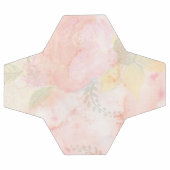 水彩ピンクフローラ背景 サッカーボール (フラット)