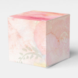 水彩ピンクフローラ背景 フェイバーボックス