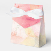 水彩ピンクフローラ背景 フェイバーボックス (正面サイド)