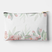 水彩ピンクフローラ装飾用クッション アクセサリーポーチ (裏面)