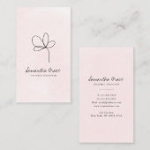 水彩ピンクフローラ 名刺 (正面/裏面)