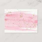 水彩ピンクブックリクエスト招待状挿入 エンクロージャーカード (裏面)
