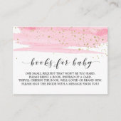 水彩ピンクブックリクエスト招待状挿入 エンクロージャーカード (正面)