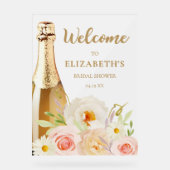 水彩ピンクブライダルシャワーへようこそ アクリルサイン (正面)