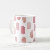 水彩ピンクブラシ。モダンシンプルかわいい柄 コーヒーマグカップ (正面左)