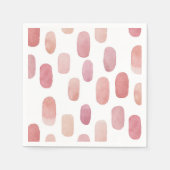 水彩ピンクブラシ。モダンシンプルかわいい柄 スタンダードカクテルナプキン (正面)