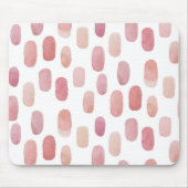 水彩ピンクブラシ。モダンシンプルかわいい柄 マウスパッド (正面)