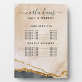 水彩ピンクブラック金ゴールドサロン価格メニュープラーク フォトプラーク (正面)