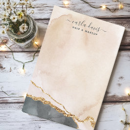 水彩ピンクブラック金ゴールド水彩大理石サロン ポストイット