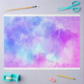 水彩ピンクブルーデカップバックグラウンド 薄葉紙 (クラフト)