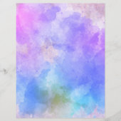 水彩ピンクブルーパープルスクラップブック8.5X11 (正面)