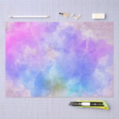 水彩ピンクブルーパープル15X20デコページ 薄葉紙 (クラフト)