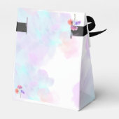 水彩ピンクブルー結婚式の引き出物ボックス フェイバーボックス (裏面サイド)