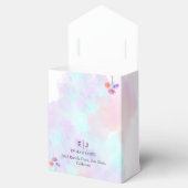 水彩ピンクブルー結婚式の引き出物ボックス フェイバーボックス (オープン)