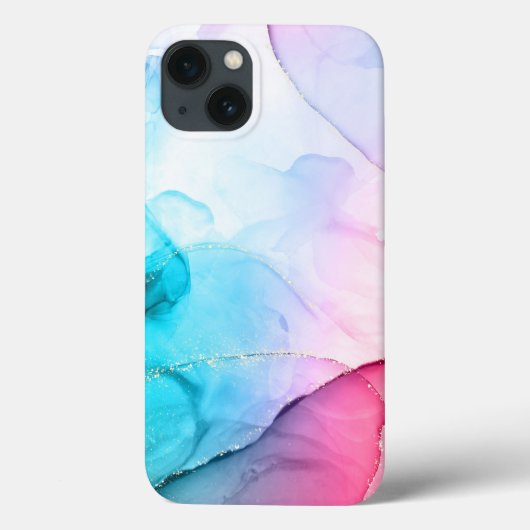 水彩ピンクブルーiPhone / iPadケース Case-Mate iPhoneケース (裏面)