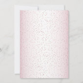 水彩ピンクプリンセスベビーシャワーパーティー 招待状 (裏面)