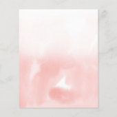 水彩ピンクプレーンエレガントバジェット結婚ズ (裏面)