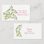 水彩ピンクベリー名刺 名刺 (正面/裏面)