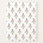 水彩ピンクベルフラワーパターンウィークリープランナー プランナー手帳 (裏面)