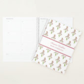 水彩ピンクベルフラワーパターンウィークリープランナー プランナー手帳 (ディスプレー)