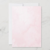 水彩ピンクホットエアバルーン赤ちゃんシャワー サンキューカード (裏面)