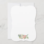 水彩ピンクホワイトフローラ金ゴールド第1聖体 招待状 (裏面)