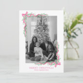 水彩ピンクボウガーランド写真 シーズンカード (スタンド正面)