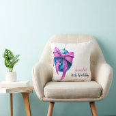 水彩ピンクボウディスコボールスウィート16誕生日 クッション (椅子)