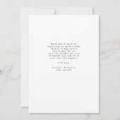 水彩ピンクボウ写真ベビーシャワーありがとう (裏面)