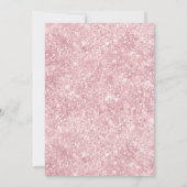 水彩ピンクボホテディベアーガールベビーシャワー 招待状 (裏面)