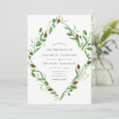 水彩ピンクポピー結婚ズ 招待状 (スタンド正面)