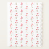 水彩ピンクポピー花柄週間プランナー プランナー手帳 (裏面)