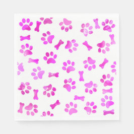 水彩ピンクポープリント誕生日 スタンダードランチョンナプキン