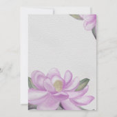 水彩ピンクマグノリア50誕生日 招待状 (裏面)