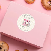 水彩ピンクミキサーベーカリーありがとう ラウンドシール