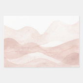 水彩ピンクラッピング紙シート、マット ラッピングペーパーシート (正面3)