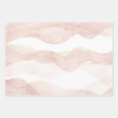 水彩ピンクラッピング紙シート、マット ラッピングペーパーシート (正面2)