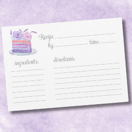 水彩ピンクラベンダーのケーキのレシピ