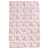 水彩ピンクラマXOXO ミディアムペーパーバッグ (裏面)