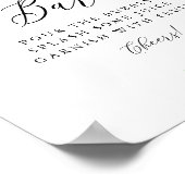 水彩ピンクランナキュラス花ミモサバー ポスター (角)