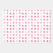 水彩ピンクリップ。パターンシック、トレンディーデザイン ラッピングペーパーシート (正面)