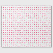 水彩ピンクリップ。パターンシック、トレンディーデザイン ラッピングペーパー (フラット)