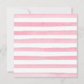 水彩ピンクローズサマーフラワーズ誕生日 招待状 (裏面)