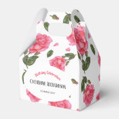 水彩ピンクローズシャビーシックデザイン フェイバーボックス (裏面サイド)