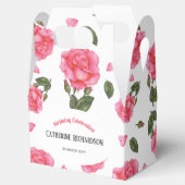 水彩ピンクローズシャビーシックデザイン フェイバーボックス (オープン)