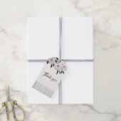 水彩ピンクローズバレリーナサンキュー ギフトタグ (より糸付き)